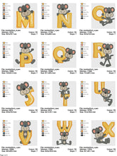Monkey Alphabet Embroidery Set